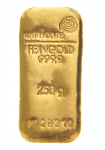 Umicore 250g Gold Bar | Lowest Prices | Physical Gold Ltd