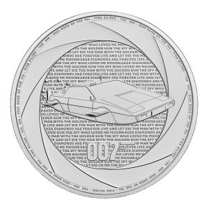 Bond of the 1970s 1oz silver coin