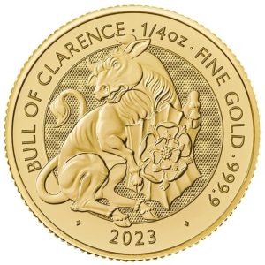 Bull of Clarence quarter oz gold coin